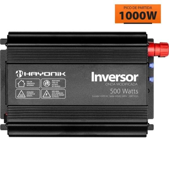 Inversor de Onda Modificada 500W 12Vdc/220V PW11-6 Off Grid Hayonik [F002]