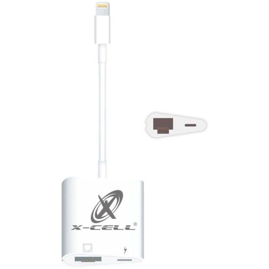 Adaptador Ethernet Lightning RJ45 Flex Branco [F002]