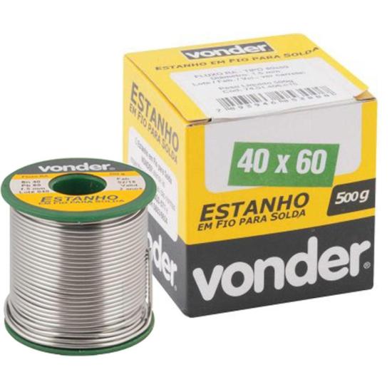 Estanho em Fio Para Solda 500g Verde 40x60 1,5mm Vonder [F002]