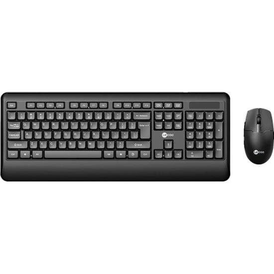 Kit Teclado e Mouse Lecoo KW202 Sem Fio Preto [F002]