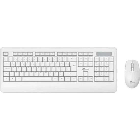 Kit Teclado e Mouse Sem Fio Lecoo KW202 Branco [F002]