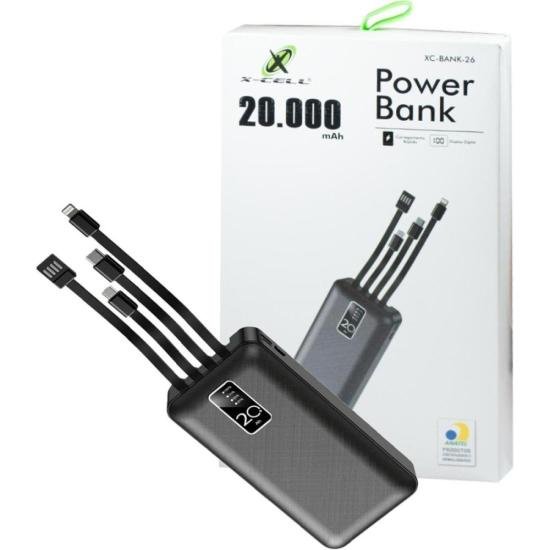 Carregador Power Bank 20000 XC-BANK-26 Flex [F002]