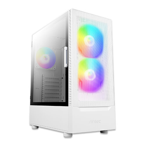 Gabinete Gamer Antec Nx410 W V2 Lateral De Vidro Temperado Micro Atx/itx/atx 2 Fans Rgb Branco - 0-7