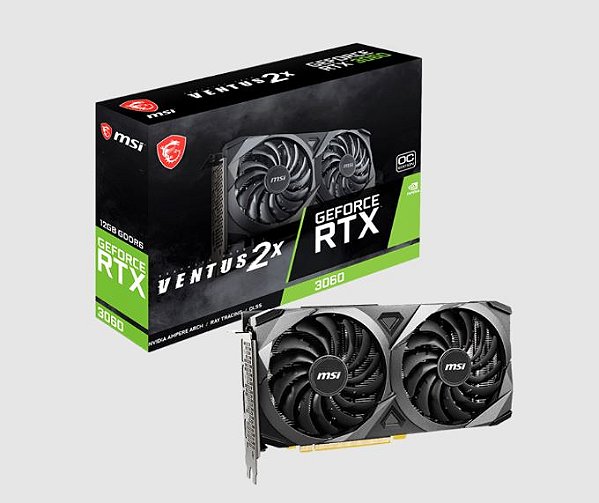 Placa De Video Msi Geforce Rtx 3060 Ventus 2x 12gb Oc Gddr6 192 Bits - 912-v397-649