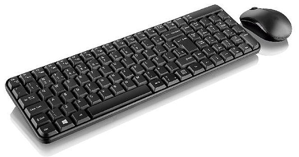 Teclado E Mouse Sem Fio 2.4ghz Multimidia Usb Preto Tc183 [F018]