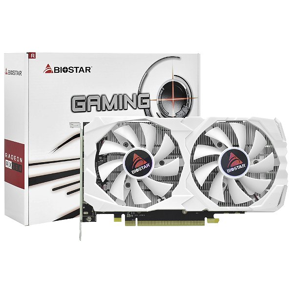 Placa de Vídeo Biostar Gaming White 8GB Radeon RX580 GDDR5 - VA5825RQ82-TBAF1-BS2