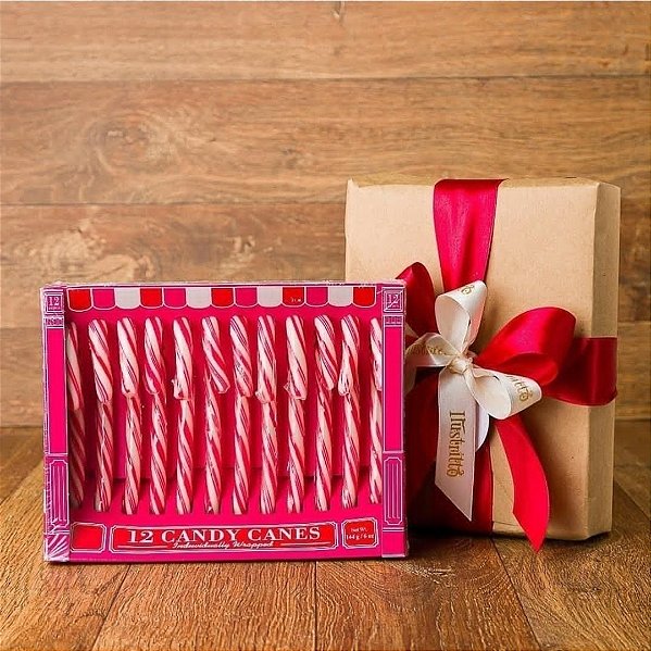 Caixa de Balas Candy Canes com 12 Bengalinhas