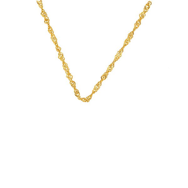 CORRENTE FEMININA SINGAPURA COM 45CM DE COMPRIMENTO OURO 18K.