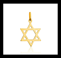 PINGENTE ESTRELA DE DAVI OURO 18K.
