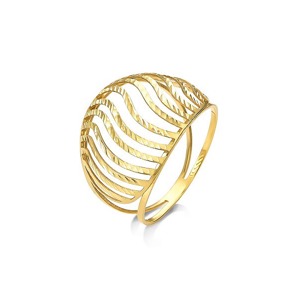 ANEL ASPIRAL ARO DUPLO OURO 18K. OBS. NUMERAÇÃO DISPONÍVEL ATÉ 24