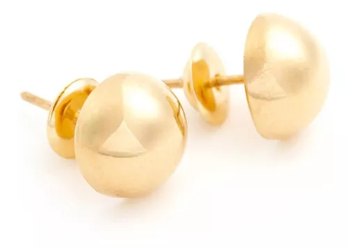 BRINCO MEIA BOLA 5MM OURO 18K.