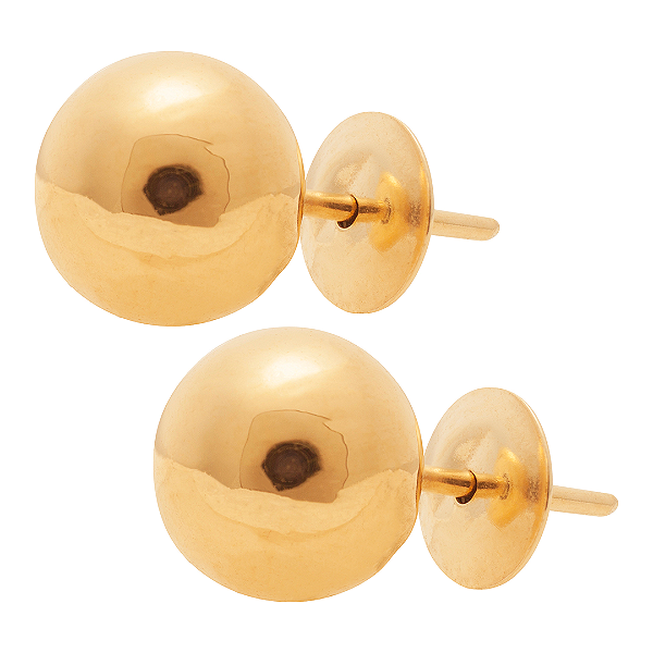 BRINCO DE BOLA 7MM OURO 18K.