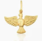 PINGENTE ESPÍRITO SANTO 1CM DE COMPRIMENTO OURO 18K.