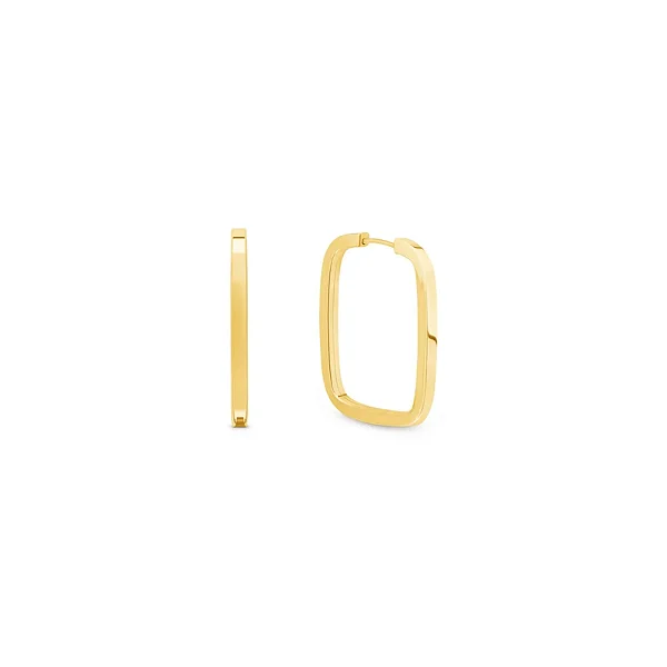 BRINCO DE ARGOLA QUADRADO OURO 18K.