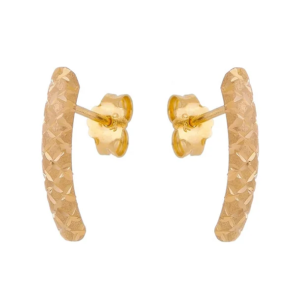 BRINCO ESTAMPADO TRABALHADO OURO 18K.