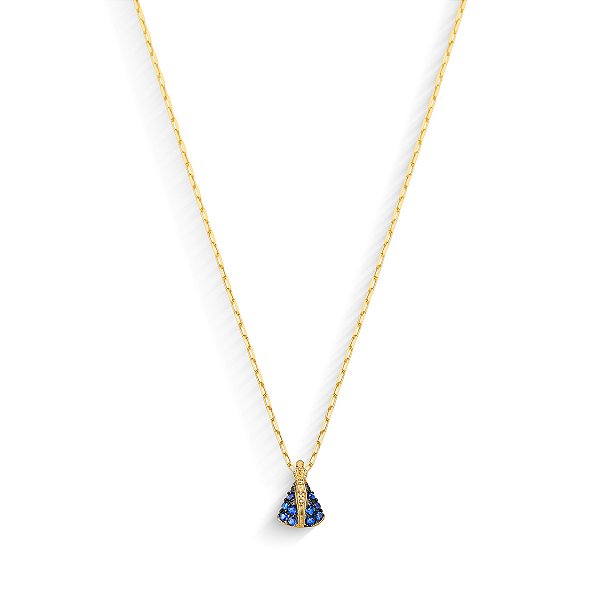 GARGANTILHA CARTIER NOSSA SENHORA APARECIDA COM 45CM OURO 18K.