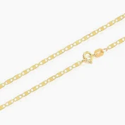 CORRENTE PIASTRINE COM 60CM OURO 18K.