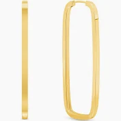 BRINCO RETANGULAR 3,5CM OURO 18K.