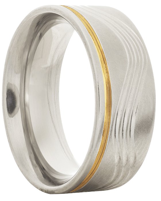 ALIANÇA AÇO FIO DOURADO (CADA). OBS. NUMERAÇÃO DISPONIVEÍS ATÉ 30