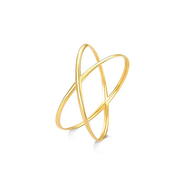 ANEL X OURO 18K. NÚMERÇÃO DISPONIVEÍS ATÉ 24.