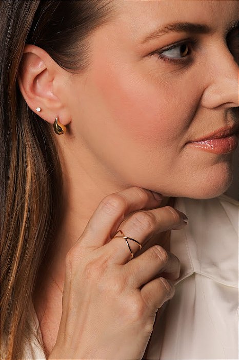 Anel X Ouro 18K. Numerações Disponiveís Até 24.