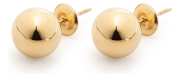 BRINCO BOLA 7MM OURO 18K.