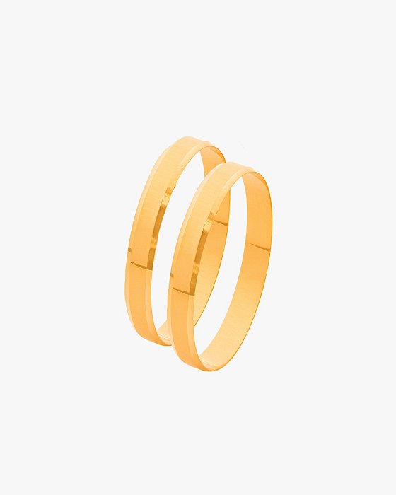 ALIANÇA OURO 3 QUINAS 3MM OURO 18K (POR ENCOMENDA) (CADA)