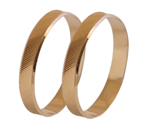 Aliança Diamantada Filete 3mm Ouro 18K. (Por Encomenda) (CADA)