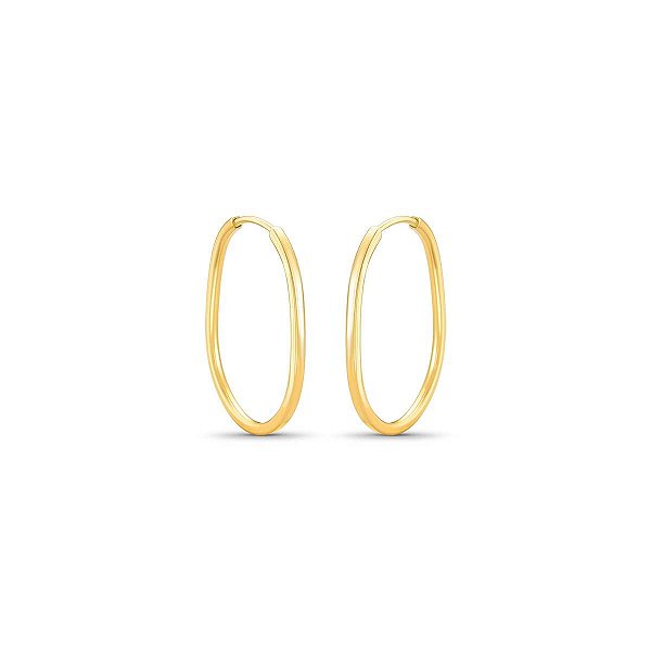 BRINCO ARGOLA OVAL 1,5CM OURO 18K.