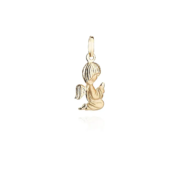 Pingente Anjo da Guarda 1,5cm Ouro 18k.