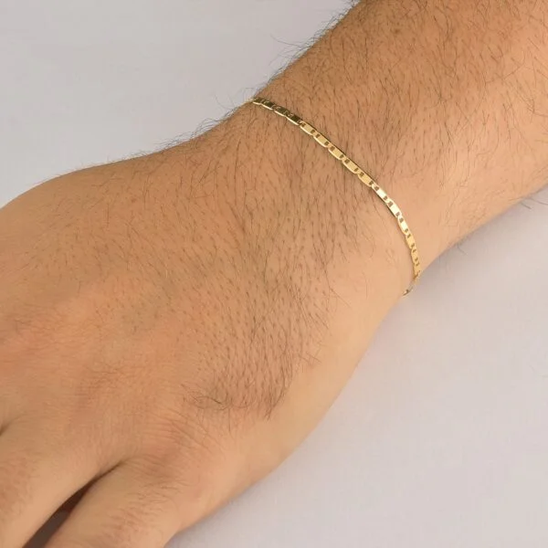 Pulseira Piastrine 19cm Ouro 18k.