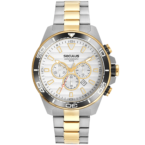Relógio Seculus 44076GPSVBA5. Outilet.