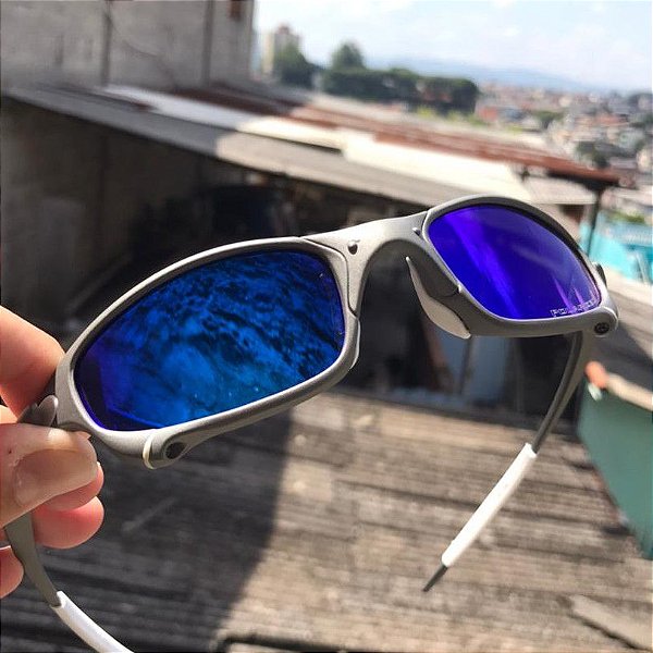 Óculos Juliet (Lupa) da Oakley - X-Mental - Azul - JL Kits