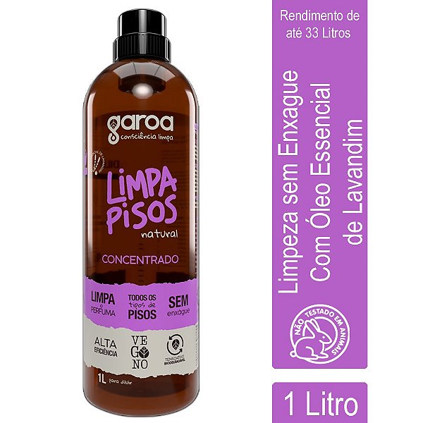 Limpa Pisos Concentrado Natural Lavandim 1L Garoa