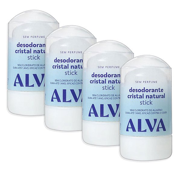 Desodorante Cristal Vegano Sem Alumínio 60g | 4 Unidades (FRETE GRÁTIS)