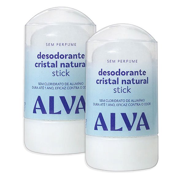Desodorante Cristal Vegano Sem Alumínio 60g | 2 Unidades (FRETE GRÁTIS)