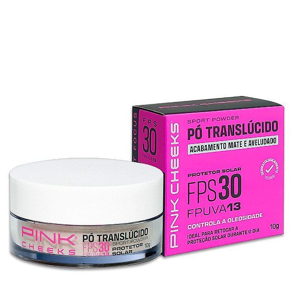 Pó Translucido com Protetor Solar FPS30 10g - Pink Cheeks (FRETE GRÁTIS)