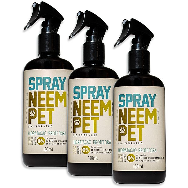 Spray Neem Pet 180ml Openeem (Uso Animal) - 3 Unidades (FRETE GRÁTIS)