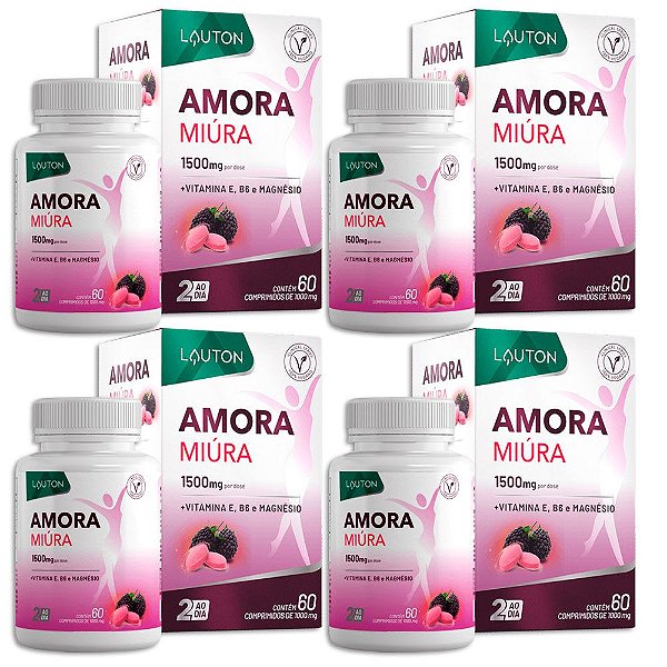 Amora Miura Lauton 1500mg 60 Comp Vit. E B6 Magnesio - 4 Un.