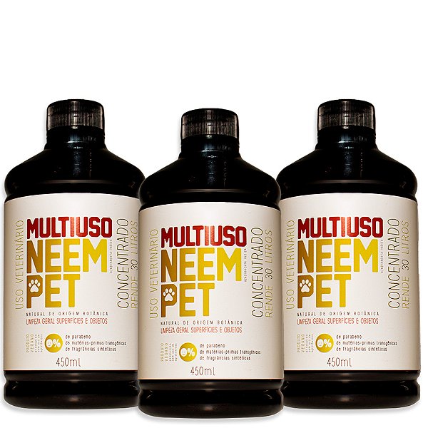Multiuso Neem Pet Concentrado 450ml Openeem - 3 Unidades (FRETE GRÁTIS)