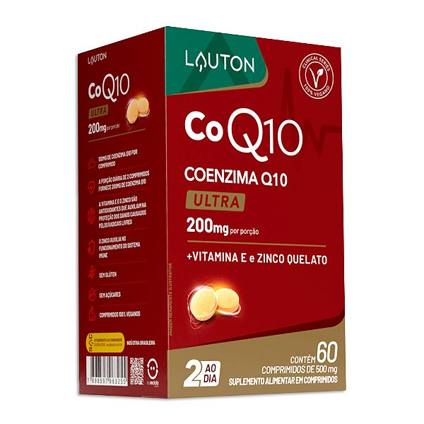 Coenzima Q10 Ultra 200mg 60 Cap Lauton - Regeneração Celular