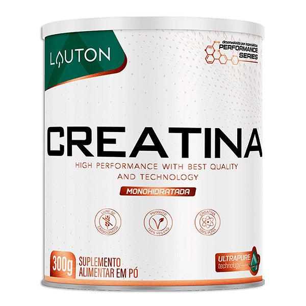 Creatina Monohidratada 300g Lauton - High Performance 100% Pureza