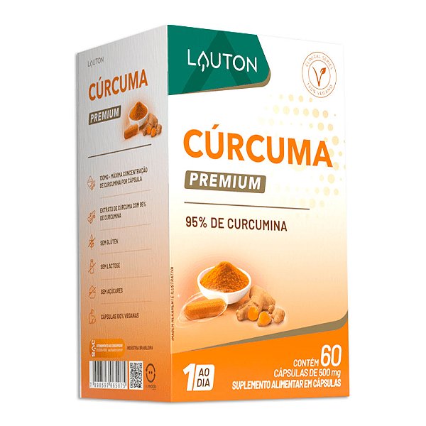 Curcuma Curcumina 130mg 60 Cápsulas Potencializadas - Lauton