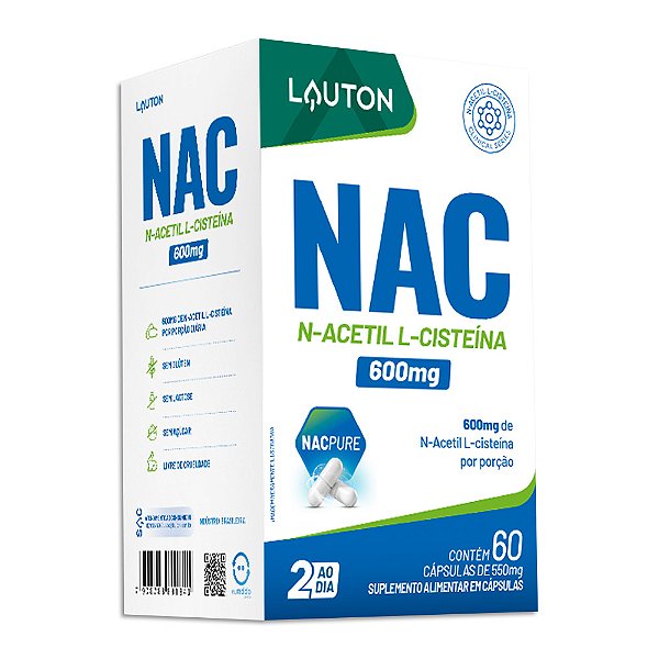 NAC N-Acetil L-Cisteína 600mg - Lauton Nutrition
