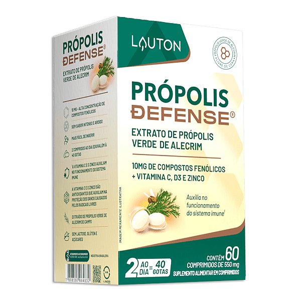 Própolis Defense Lauton Imunidade e Proteção Natural 60 Comp