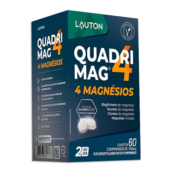 Quadrimag 4 Magnésios 700mg Quadri4tech - Lauton Nutrition