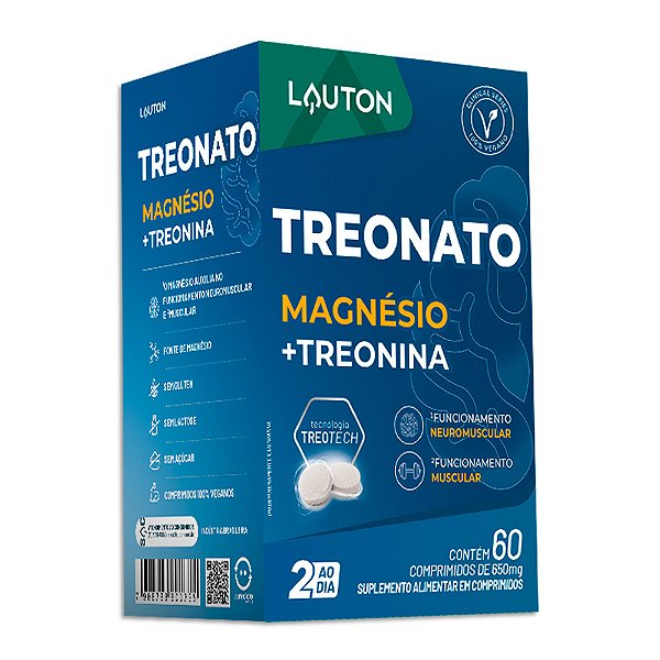 Treonato Magnésio + Treonina 650mg - Lauton Nutrition