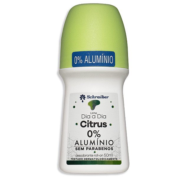 Desodorante RollOn Citrus Sem Alumínio Vegano 50ml Schraiber
