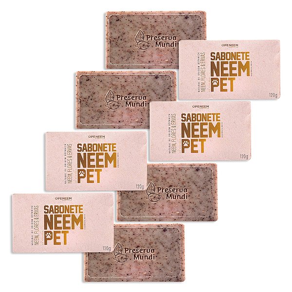 Sabonete Neem Pet 120gr Para Cães e Gatos Openeem - 4 Unid. (FRETE GRÁTIS)