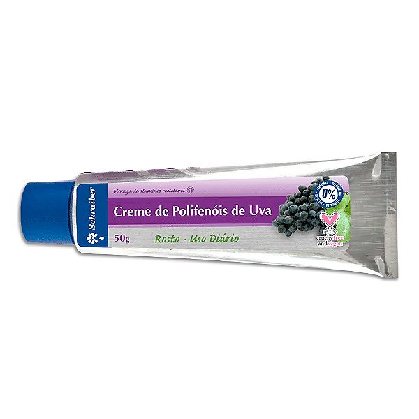 Creme de Rosto Polifenóis de Uva Vegano 50g - Schraiber